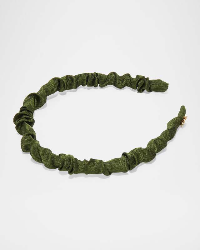 Jessie Ruched Silk Headband